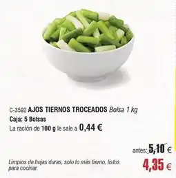 Abordo Solo - ajos tiernos troceados oferta