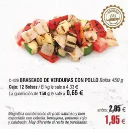 Abordo Braseado de verduras con pollo oferta