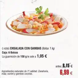 Abordo Ensalada con gambas oferta