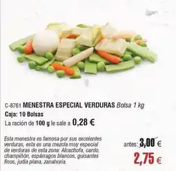 Abordo Famosa - menestra especial verduras oferta