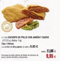 Abordo As - cachopo de pollo con jamón y queso oferta