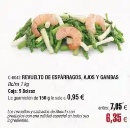 Abordo Abordo - revuelto de esparragos, ajos y gambas oferta