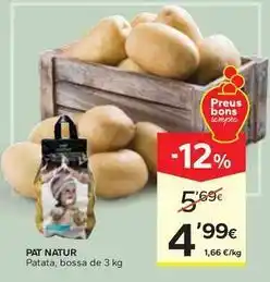 Caprabo Pat natur - patata oferta