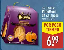 ALDI Halloween panettone de calabaza oferta