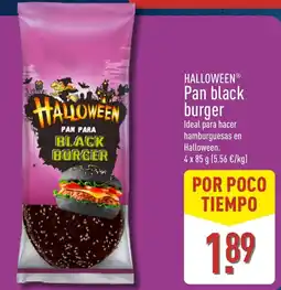 ALDI Halloween pan black burger oferta