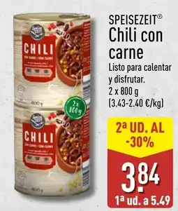 ALDI Speisezeit chili con carne oferta