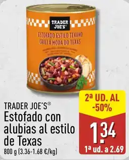 ALDI Trader Joe's estofado con alubias al estilo de texas oferta