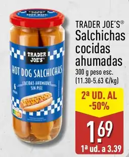 ALDI Trader Joe's salchichas cocidas ahumadas oferta