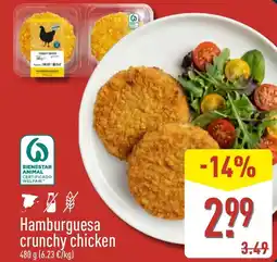 ALDI Hamburguesa crunchy chicken oferta