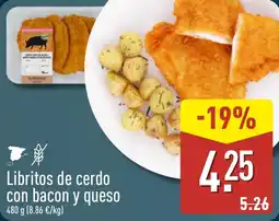ALDI Libritos de cerdo con bacon y queso oferta