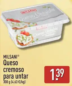 ALDI Milsani queso cremoso para untar oferta