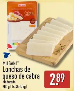 ALDI Milsani lonchas de queso de cabra oferta
