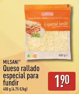ALDI Milsani queso rallado especial para fundir oferta