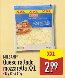 ALDI Milsani queso rallado mozzarella xxl oferta