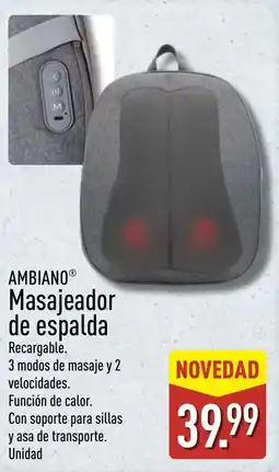 ALDI Ambiano masajeador de espalda oferta