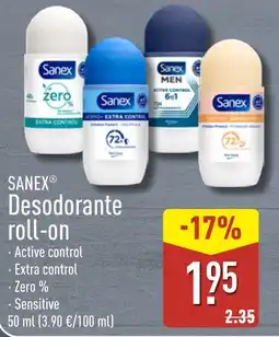 ALDI Sanex desodorante roll-on oferta