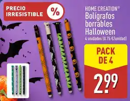 ALDI Home Creation bolígrafos borrables halloween oferta