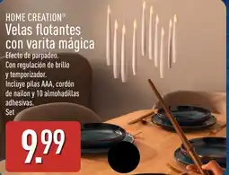 ALDI Home Creation velas flotantes con varita mágica oferta