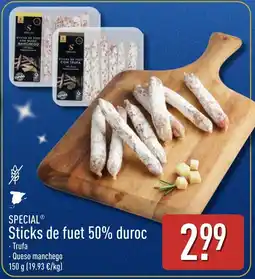 ALDI Special sticks de fuets 50% duroc oferta