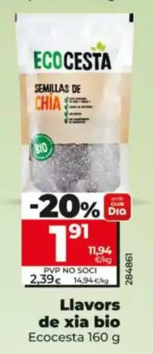 Dia Ecocesta semillas de chia oferta