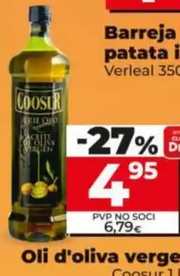 Dia Coosur oli d'oliva verge barreja patata i verleal oferta