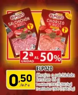 Coviran Elpozo chorizo o salchichón oferta