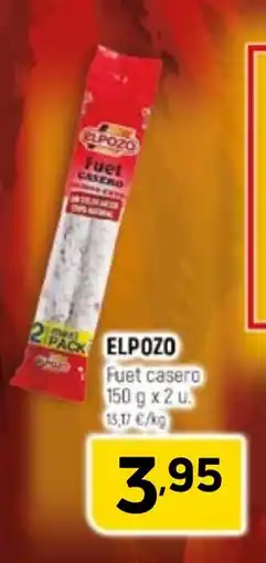 Coviran Elpozo fuet casero oferta
