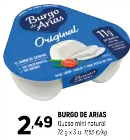 Coviran Burgo de Arias Queso mini natural oferta