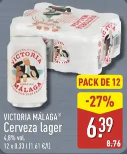 ALDI Victoria Málaga cerveza lager oferta
