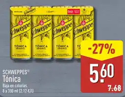 ALDI Schweppes Tónica oferta