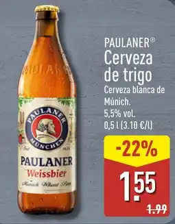 ALDI Paulaner cerveza de trigo oferta