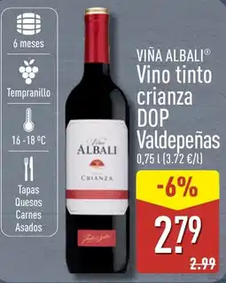ALDI Viña Albali vino tinto crianza oferta