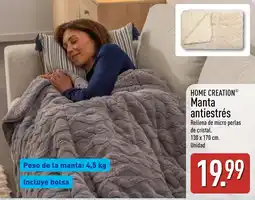 ALDI Home Creation manta antiestrés oferta