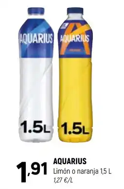 Coviran Aquarius limón o naranja oferta