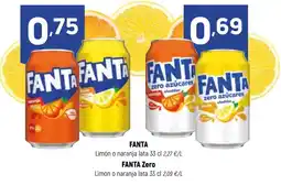 Coviran Fanta limón o naranja lata oferta