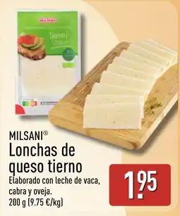 ALDI Milsani lonchas de queso tierno oferta