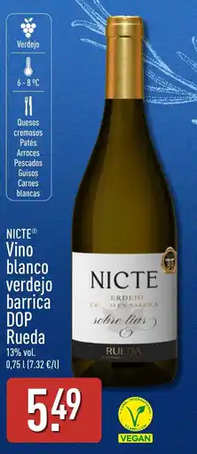 ALDI Nicte vino blanco verdejo barrica oferta