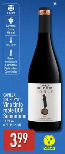 ALDI Capilla del Pueyo vino tinto roble DOP oferta