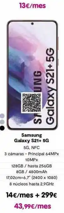 Phone House Samsung Galaxy S21+ 5g oferta
