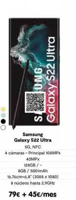 Phone House Samsung Galaxy S22 Ultra 5g oferta