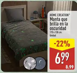 ALDI Home Creation manta que brilla en la oscuridad oferta