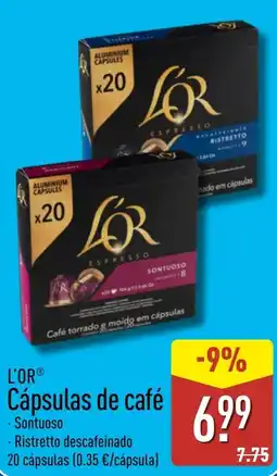 ALDI L'OR Càpsules de cafè oferta