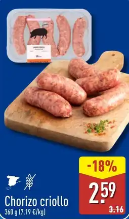 ALDI Chorizo criollo oferta