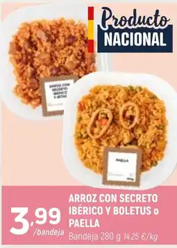Coviran Arroz con secreto ibérico y boletus o paella oferta
