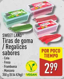 ALDI Sweet Land tiras de goma / regalices sabores oferta