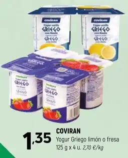 Coviran Coviran Yogur Griego limón o fresa oferta