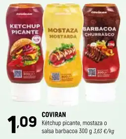 Coviran Coviran ketchup picante mostaza o salsa barbacoa oferta