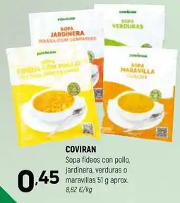 Coviran Coviran sopa fideos con pollo, jardineria, verduras o maravillas oferta
