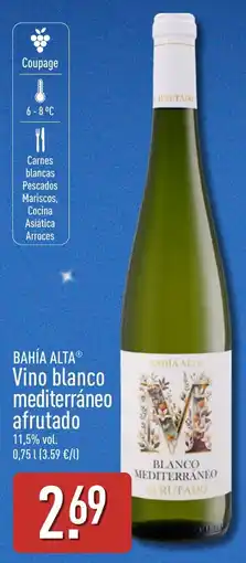 ALDI Bahía Alta vino blanco mediterráneo afrutado oferta
