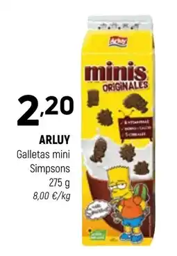Coviran Arluy galletas mini simpsons oferta